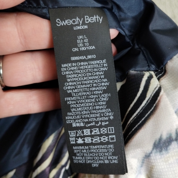 Sweaty Betty Matterhorn Parka Blue Glacier Print Women's size XL - Picture 11 of 12